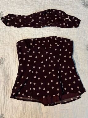 Princess Polly Polka Dot Strapless top
